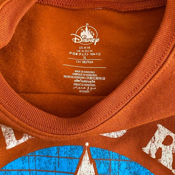 DISNEYLAND RESORT 1955 ORANGE PULLOVER SWEATSHIRT - Picture 3 of 4